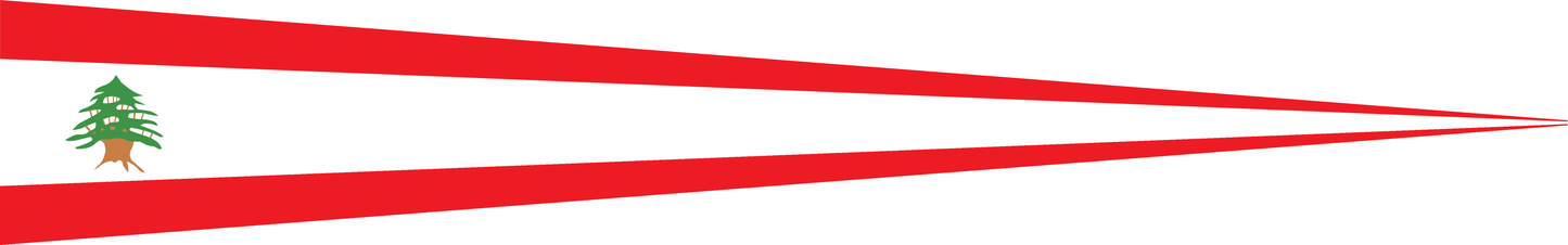 Libanon Wimpel – Flaggenwimpel in Rot, Weiß und Grün