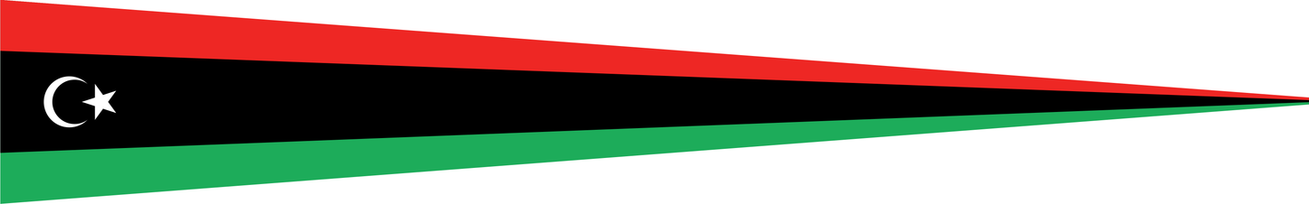 Libyen Wimpel – Nationalflaggen-Wimpel in Rot, Schwarz, Grün und Weiß