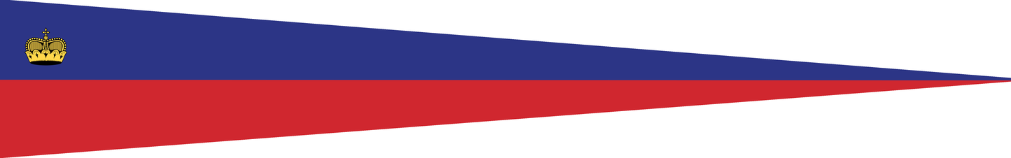 Liechtenstein Wimpel – Flaggenwimpel in Blau und Rot