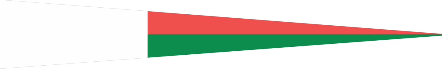 Madagaskar Wimpel – Nationalflaggen-Wimpel in Weiß, Rot und Grün