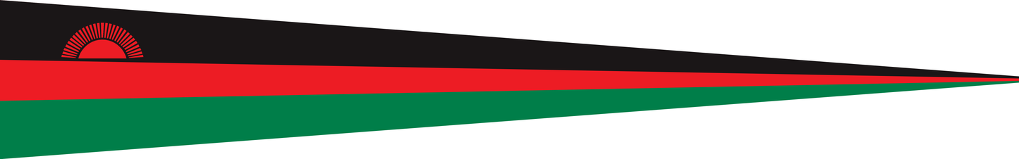 Malawi Wimpel – Länderwimpel in Schwarz, Rot und Grün