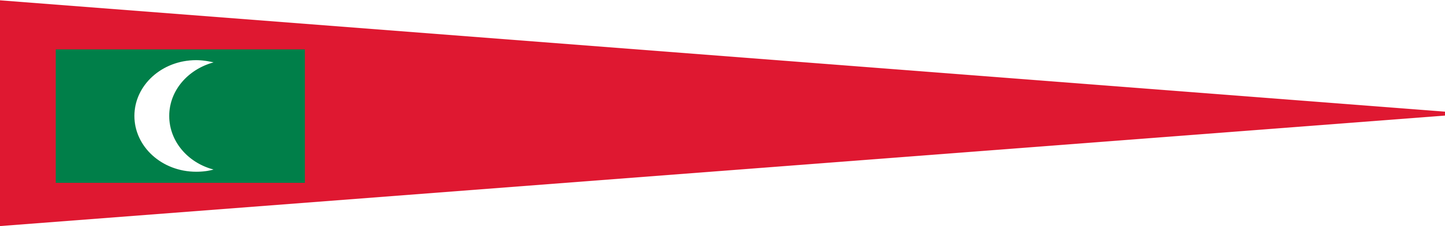 Malediven Wimpel – Flaggenwimpel in Rot, Grün und Weiß