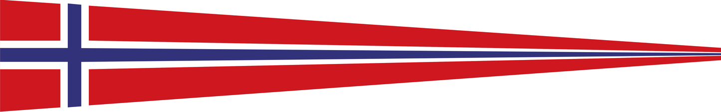 Norwegen Wimpel – Nationalflaggen-Wimpel in Rot, Weiß und Blau