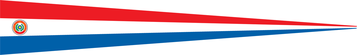 Paraguay Wimpel – Länderwimpel in Rot, Weiß und Blau