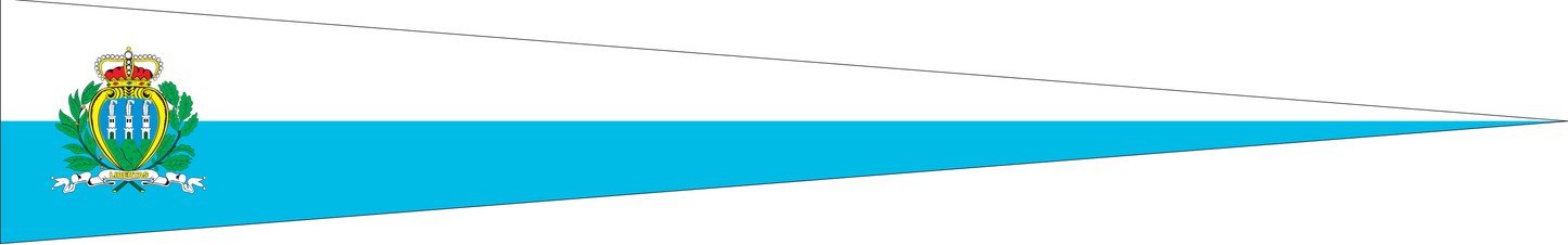 San Marino Wimpel – Nationalflaggen-Wimpel in Weiß und Hellblau