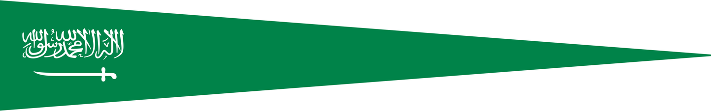 Saudi-Arabien Wimpel – Länderwimpel in Grün und Weiß