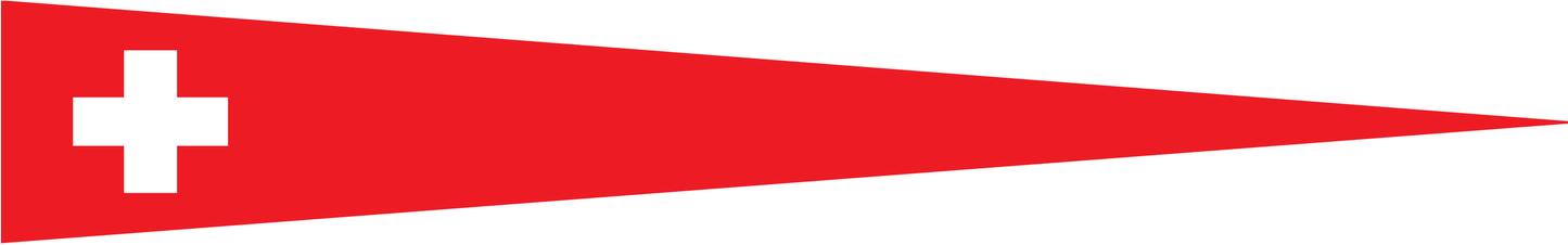 Schweiz Wimpel – Flaggenwimpel in Rot und Weiß