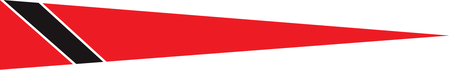 Trinidad und Tobago Wimpel – Flaggenwimpel in Rot, Schwarz und Weiß