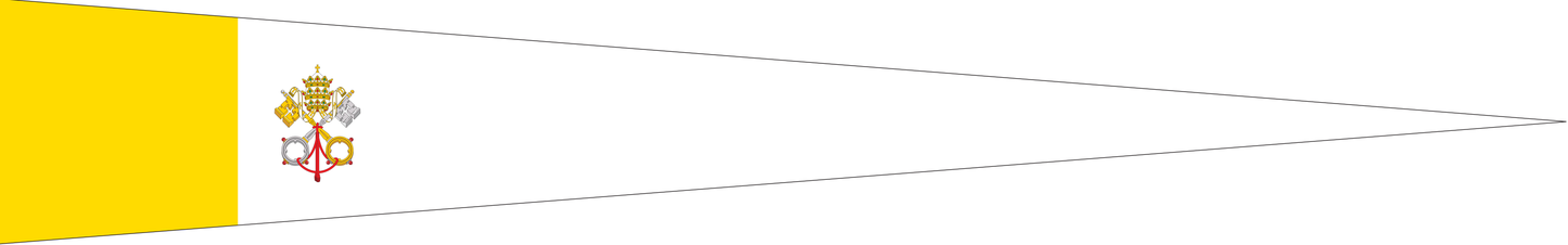 Vatikanstadt Wimpel – Länderwimpel in Gelb und Weiß