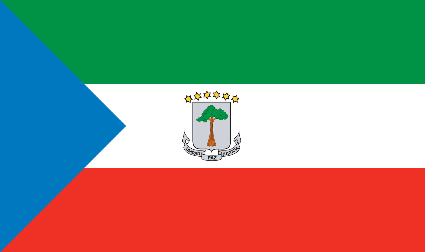Tischfahne Äquatorialguinea – repräsentative Nationalflagge für den Innenbereich