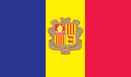 Tischfahne Andorra – repräsentative Nationalflagge für den Innenbereich