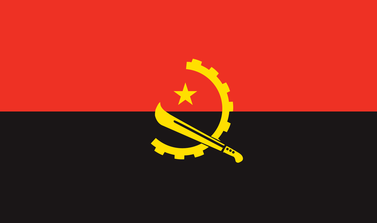 Tischfahne Angola – repräsentative Nationalflagge für den Innenbereich