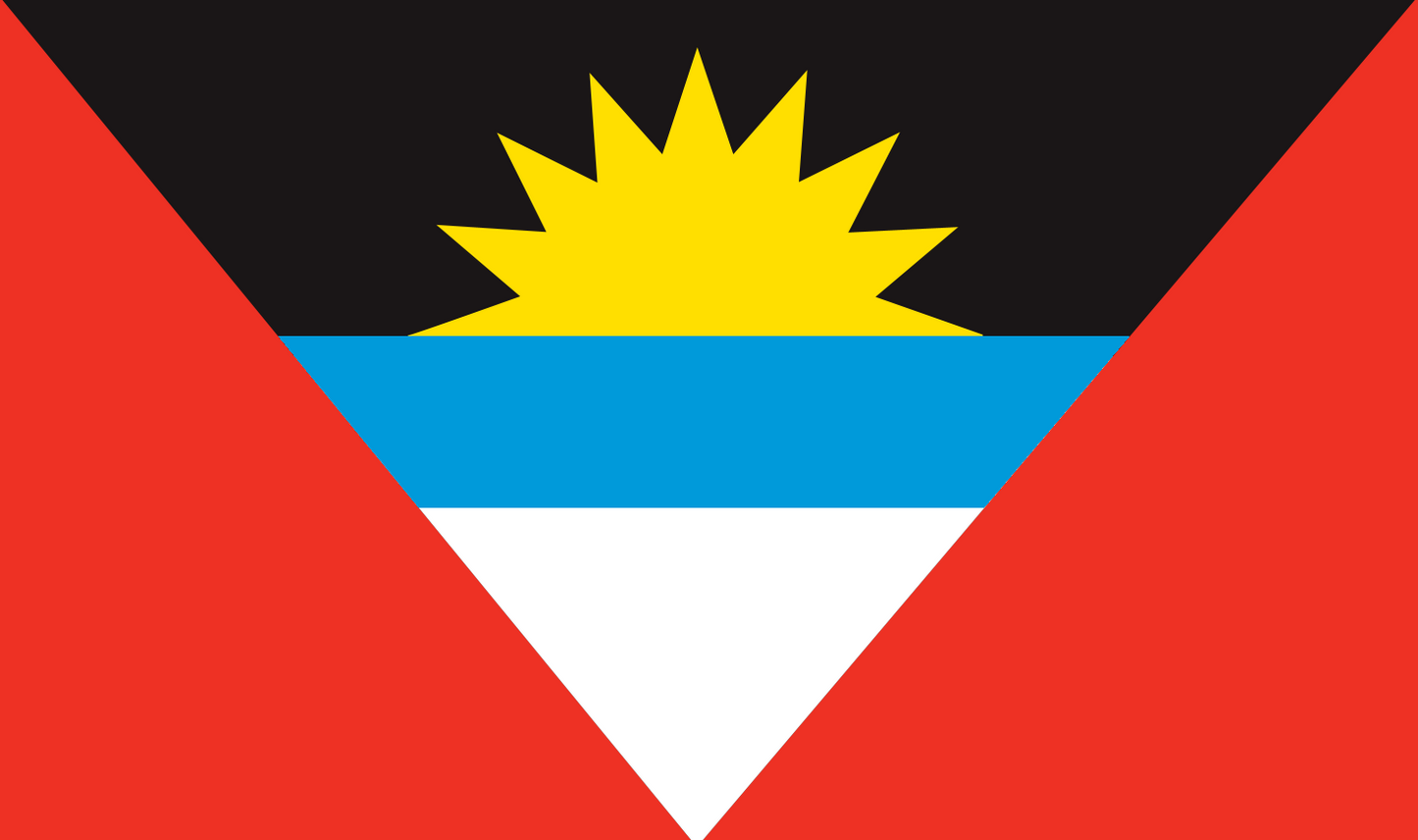 Tischfahne Antigua und Barbuda – repräsentative Nationalflagge für den Innenbereich