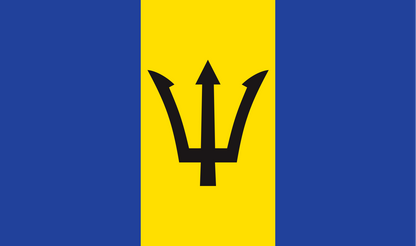Tischfahne Barbados – repräsentative Nationalflagge für den Innenbereich