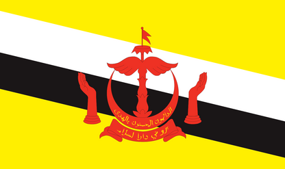 Tischfahne Brunei – repräsentative Nationalflagge für den Innenbereich
