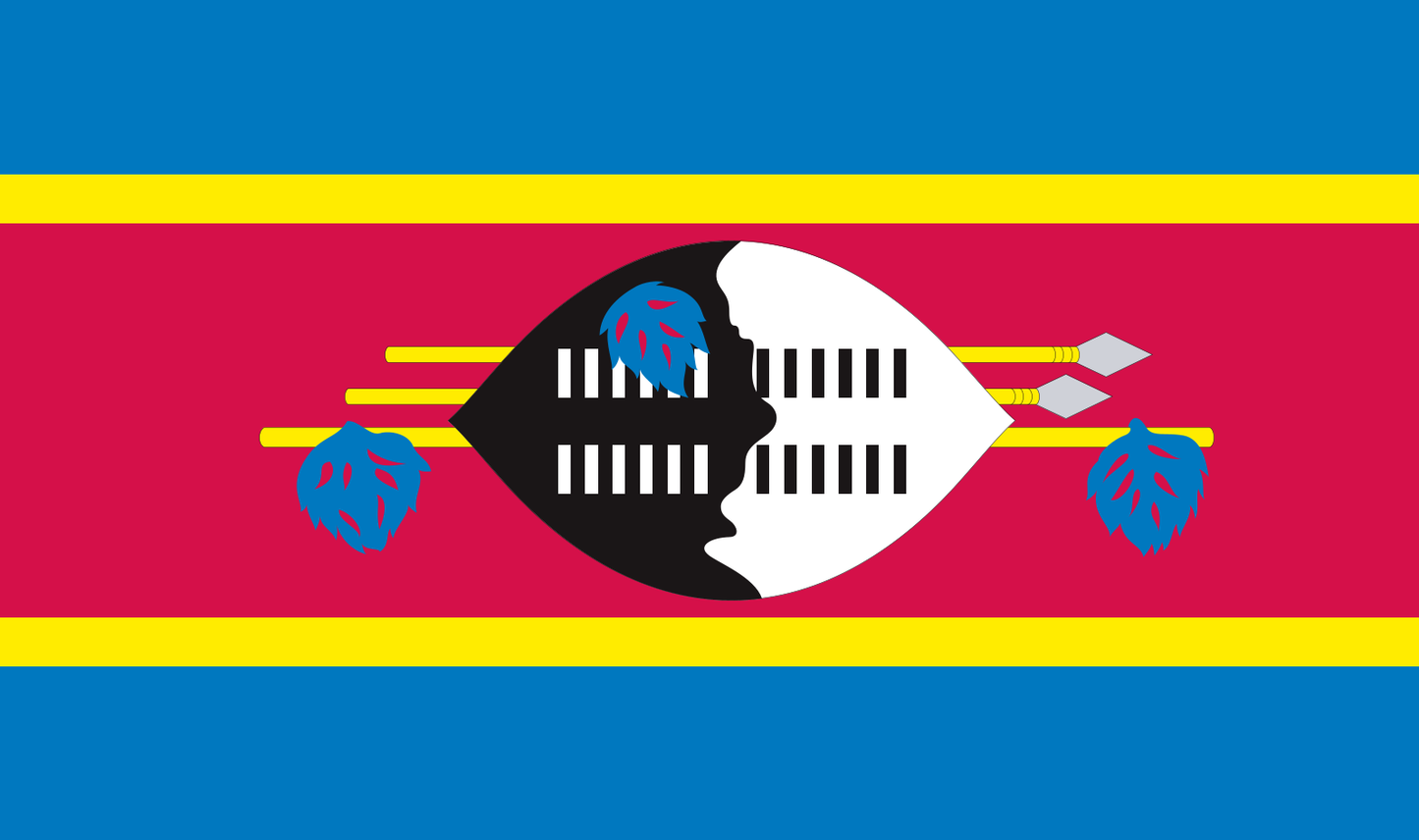 Eswatini table flag – representative national flag for indoor use