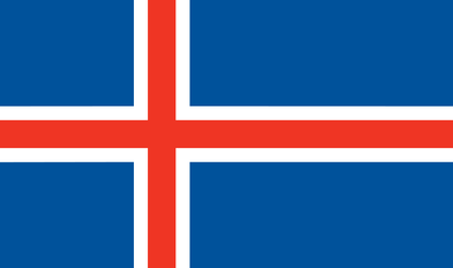 Table flag Iceland – representative national flag for indoor use