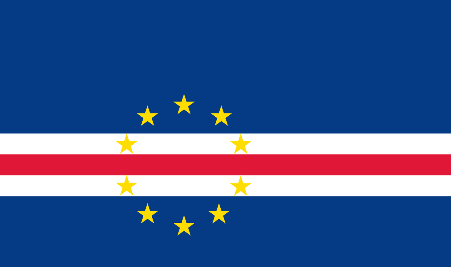 Tischfahne Cabo Verde (Kapverden) – repräsentative Nationalflagge für den Innenbereich