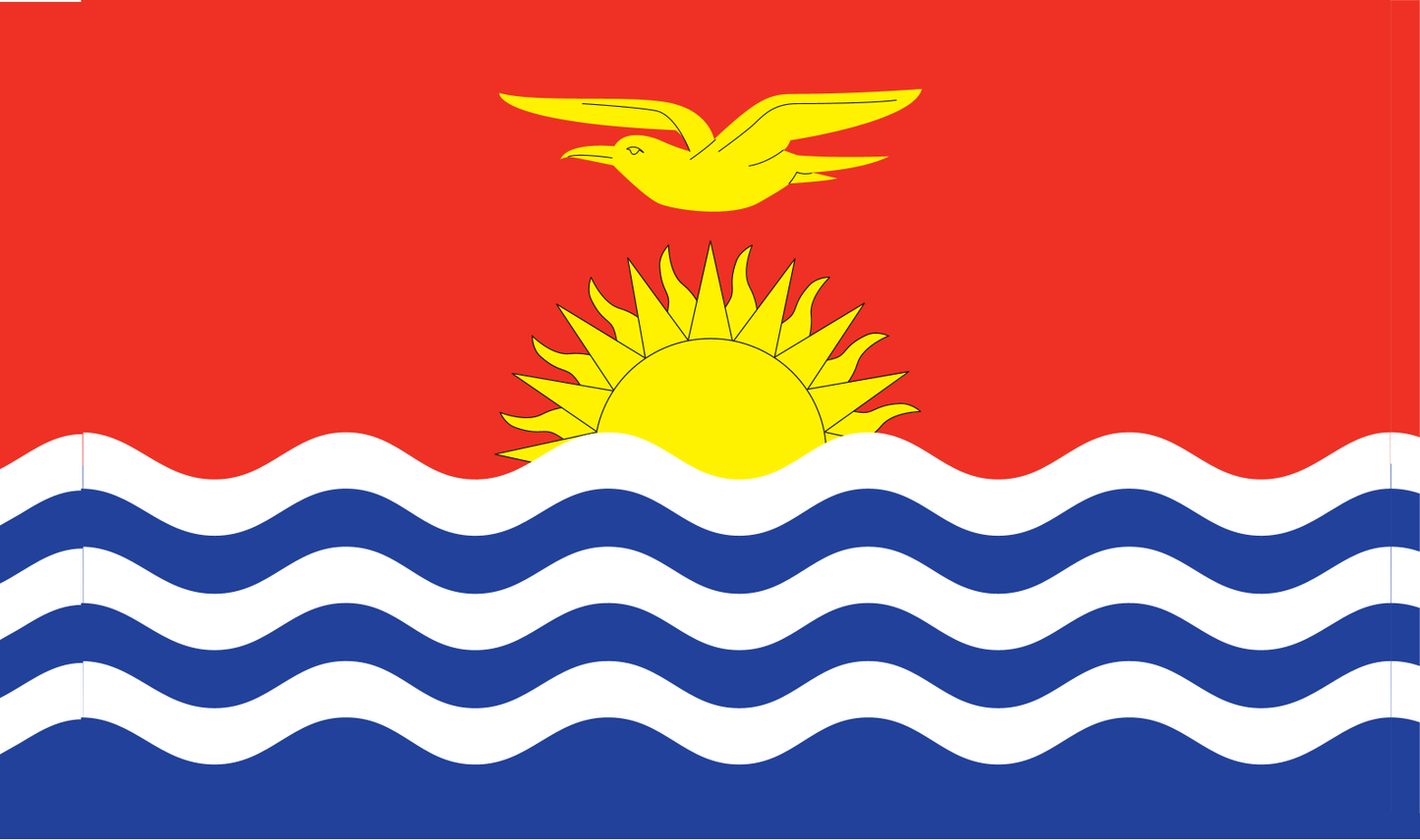 Tischfahne Kiribati – repräsentative Nationalflagge für den Innenbereich