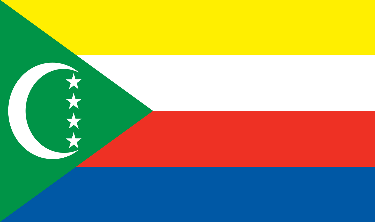 Table flag Comoros – representative national flag for indoor use
