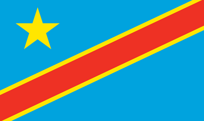 Tischfahne Demokratische Republik Kongo – repräsentative Nationalflagge für den Innenbereich