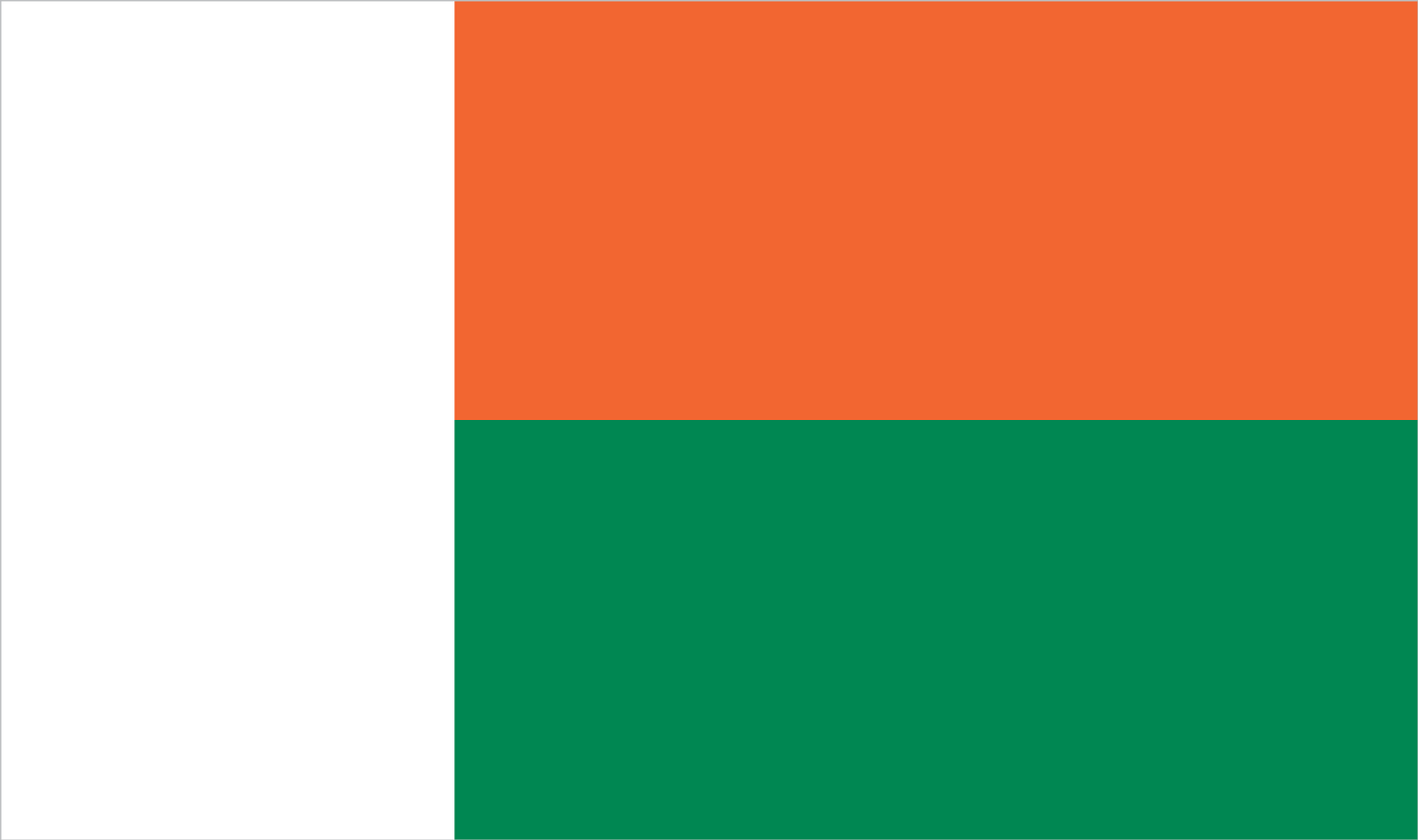 Tischfahne Madagaskar – repräsentative Nationalflagge für den Innenbereich