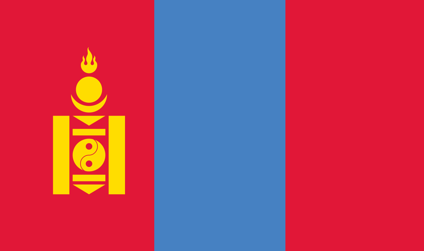 Tischfahne Mongolei – repräsentative Nationalflagge für den Innenbereich