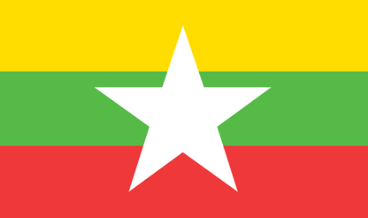 Tischfahne Myanmar – repräsentative Nationalflagge für den Innenbereich