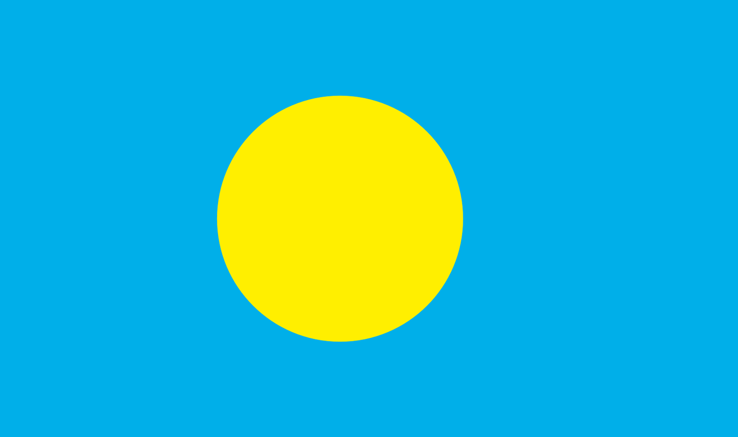 Tischfahne Palau – repräsentative Nationalflagge für den Innenbereich