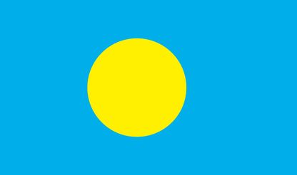 Tischfahne Palau – repräsentative Nationalflagge für den Innenbereich