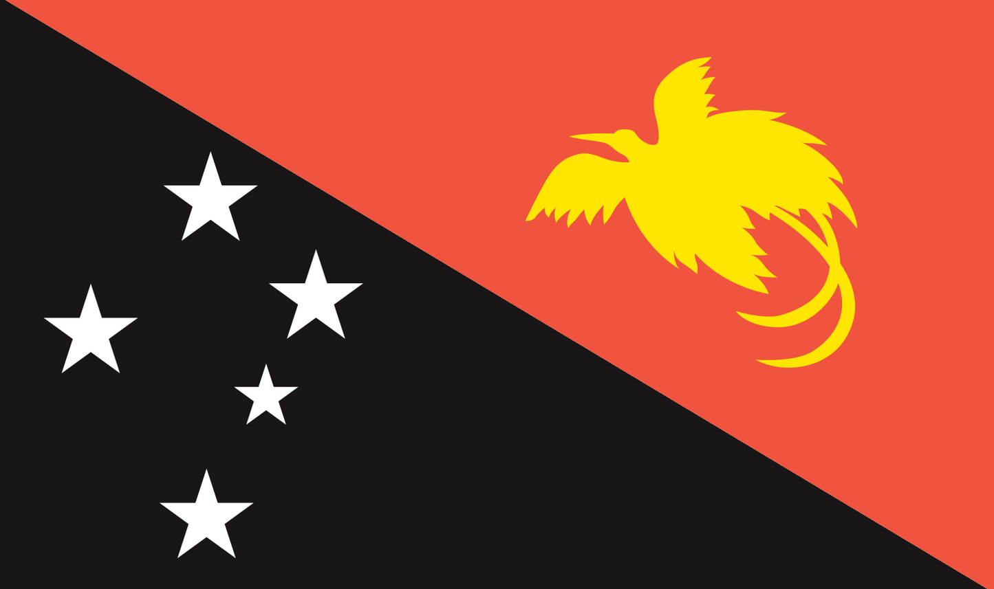 Tischfahne Papua-Neuguinea – repräsentative Nationalflagge für den Innenbereich