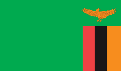 Zambia table flag – representative national flag for indoor use