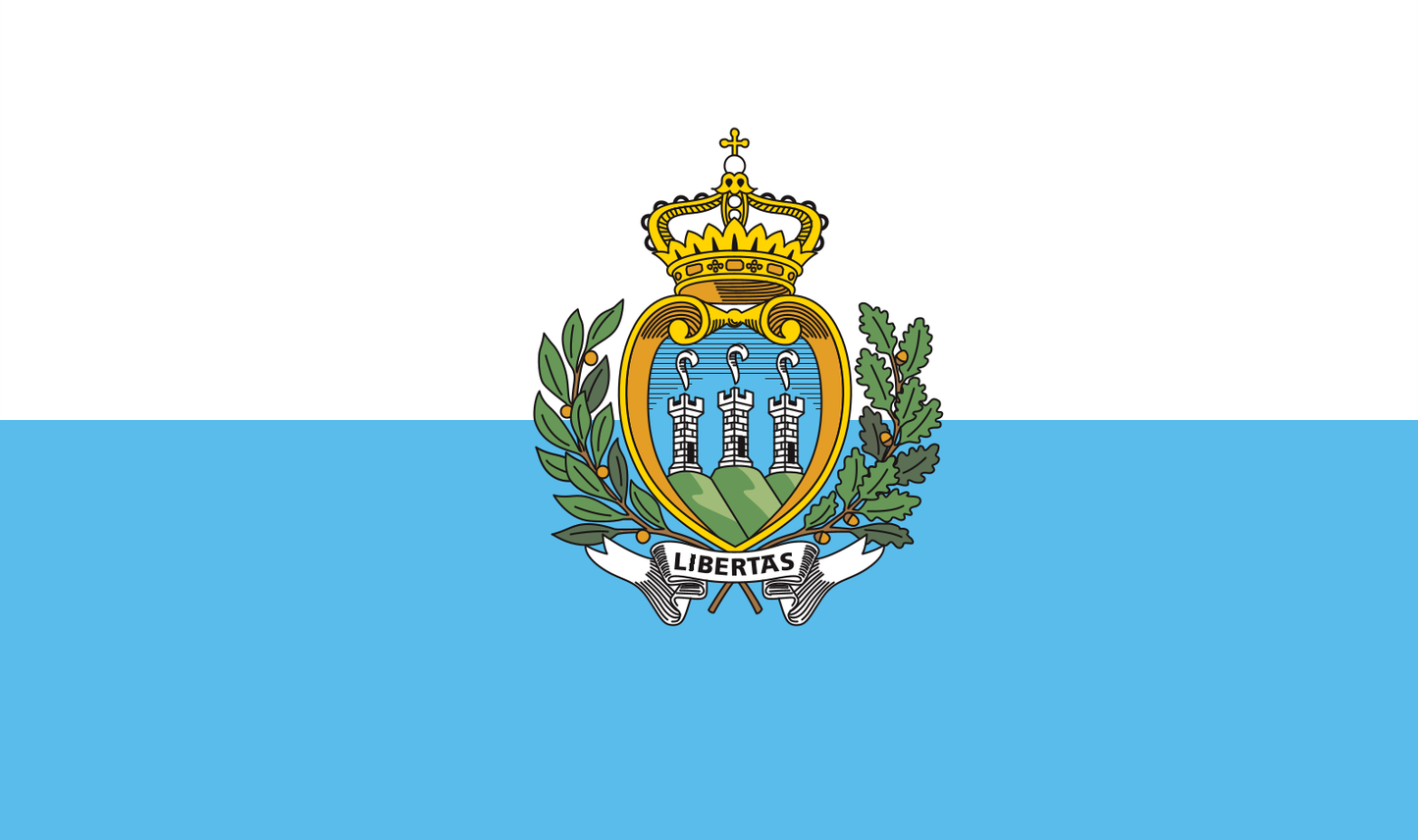 Tischfahne San Marino – repräsentative Nationalflagge für den Innenbereich