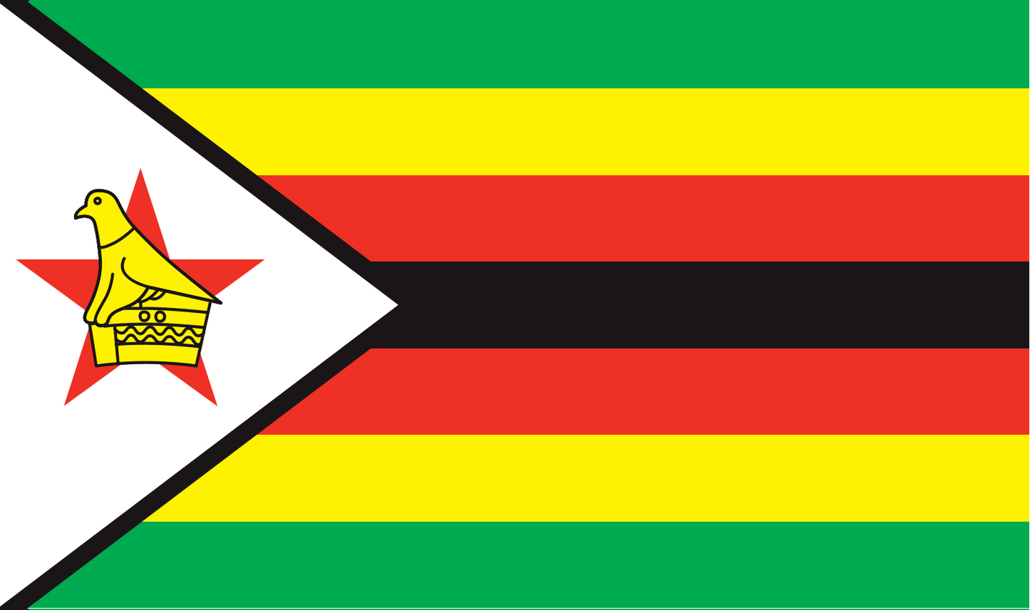 Tischfahne Simbabwe – repräsentative Nationalflagge für den Innenbereich