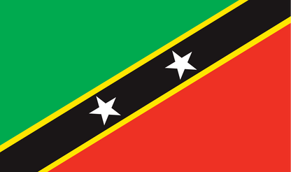 Tischfahne St. Kitts und Nevis – repräsentative Nationalflagge für den Innenbereich