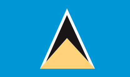 Tischfahne St. Lucia – repräsentative Nationalflagge für den Innenbereich