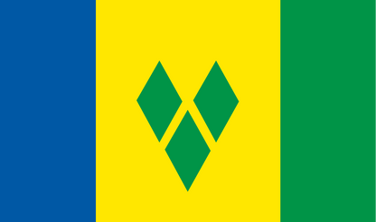 Tischfahne St. Vincent und die Grenadinen – repräsentative Nationalflagge für den Innenbereich