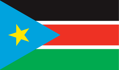 Table flag of South Sudan – representative national flag for indoor use
