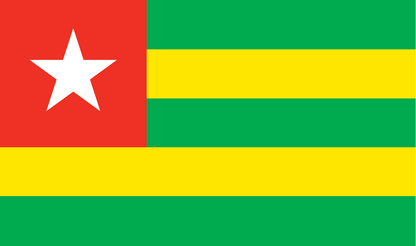 Table flag Togo – representative national flag for indoor use