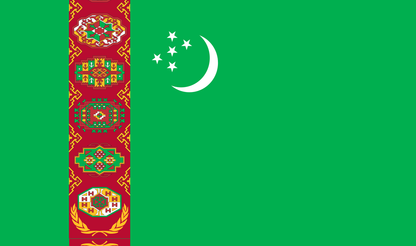 Table flag Turkmenistan – representative national flag for indoor use