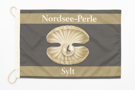 „Nordsee-Perle Sylt“ Flagge – Maritime Eleganz mit Inselflair