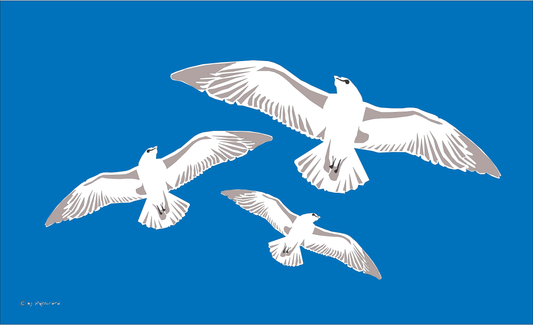3 Möwen-Flagge,Tierflaggen,Tierzüchter-Flaggen