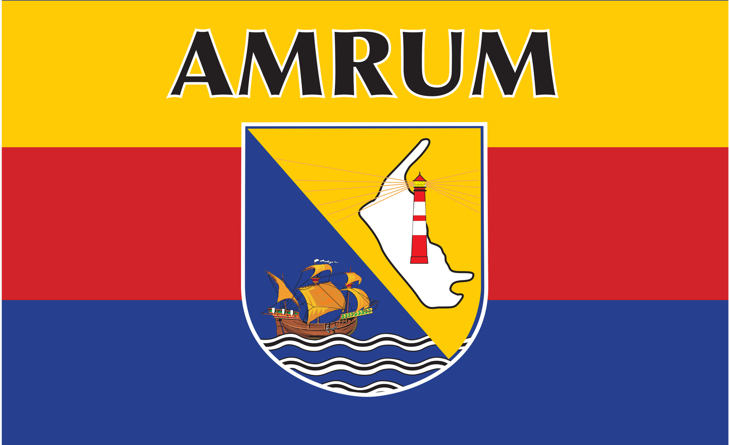 Amrumflagge, Siluetteflagge, Amrumfahne, Deutschland, Bundesländerflaggen, Gemeindeflaggenlagge