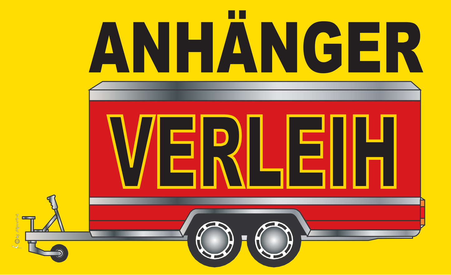 Anhängerverleih-Flagge, Verkauf, Marketing,Werbeflagge
