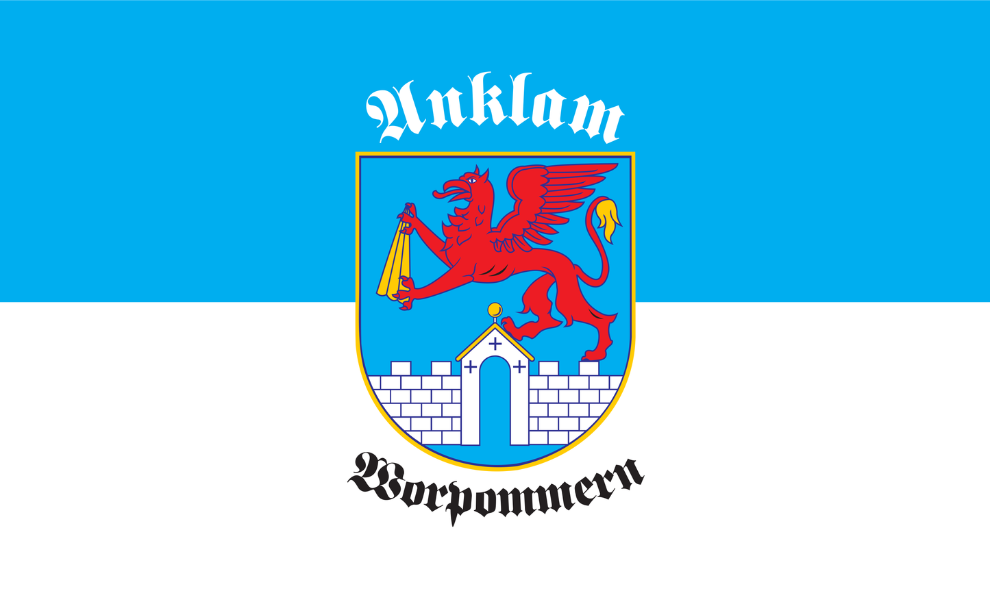 Anklam Stadt Flagge, Mecklenburg Vorpommern