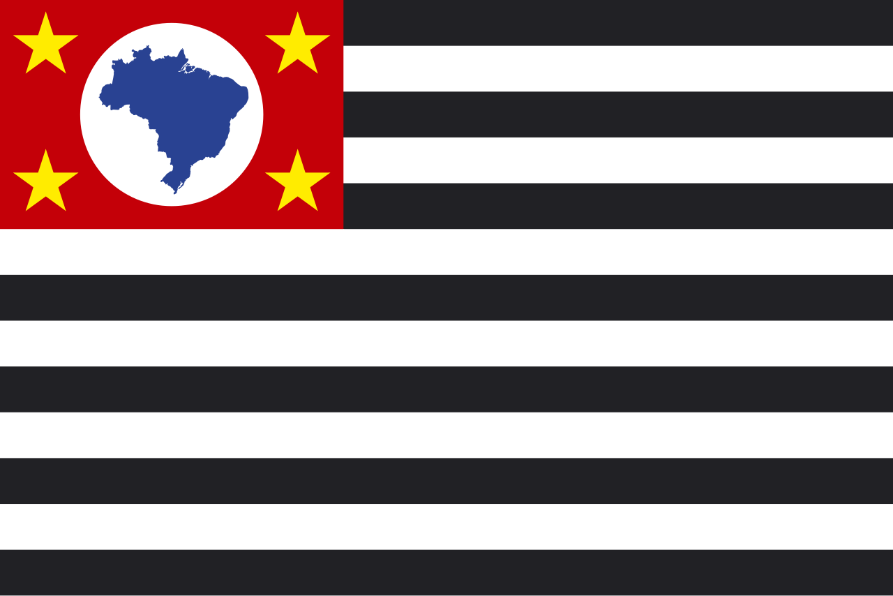 São Paulo State Flagge – Bundesstaat São Paulo, Brasilien