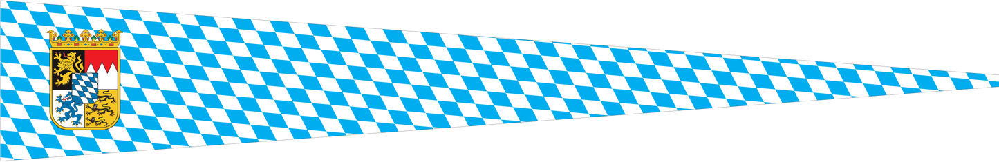 Bayern mit Raute und Staatswappen Wimpel