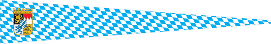 Bayern mit Raute und Staatswappen Wimpel