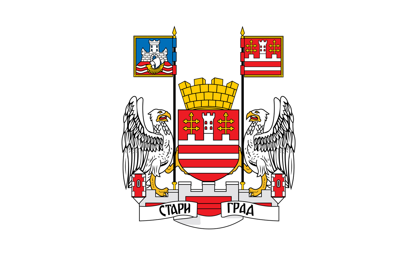 Belgradflagge, Serbien, Nationalflaggen, Nationalfahnen