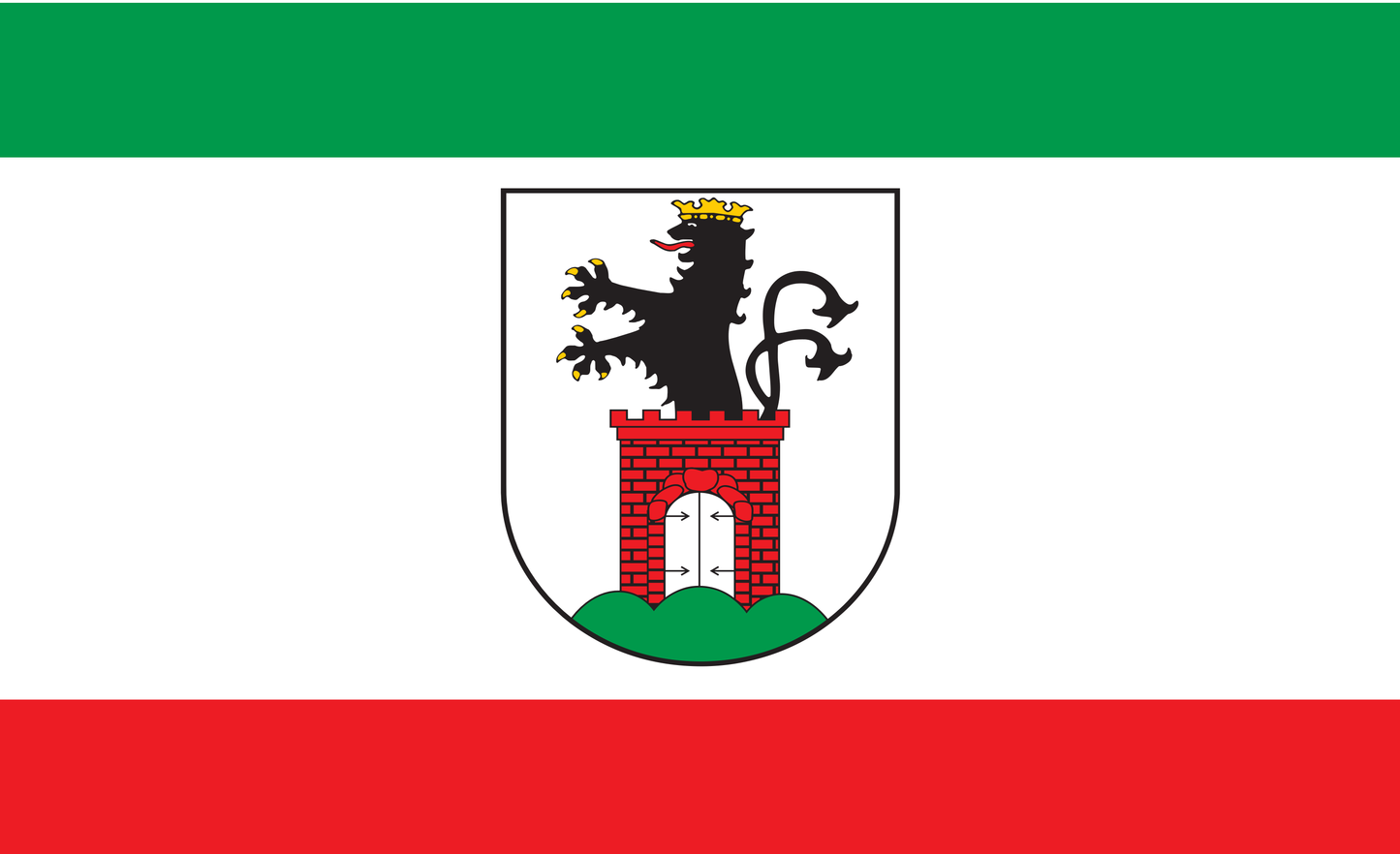 Bergen auf Rügen Flagge, Mecklenburg Vorpommern